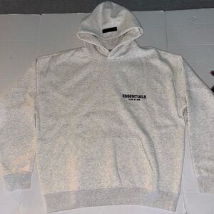 Essentials Light Gray Men's Hoodie
